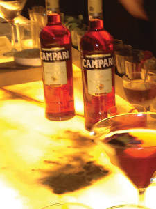 Bottles of Campari at 116 Crown in New Haven.