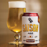 Sanitas Saison is the brewery’s take on a classic Saison expression, with tangerine and bubble-gum-like Belgian yeast, offering grassy hop aromas.