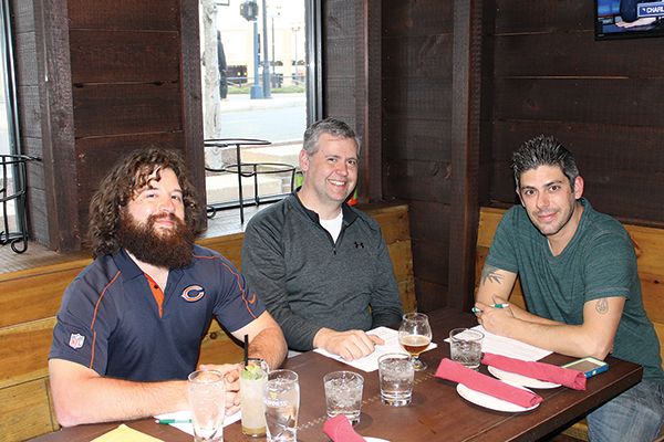 Event judges Chris Munk, Craft Spirit Specialist, Eder Bros.; John Taylor, Owner, Waypoint Spirits; Justin Morales, Bar Manager, The Blind Pig.