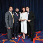 The Capital Grille was named 2016 Upscale Restaurant of the Year. The Capital Grille’s Nick Santangelo, Dining Room Manager; Nick Gianfredi, Executive Chef and Partner; Kathy Rice, Sales Manager; David Contino, Managing Partner. Photo by Brian Ambrose.