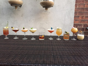 The selection of cocktails made during the competition.