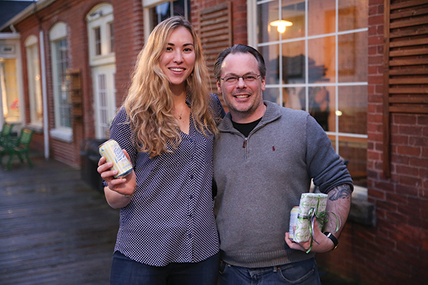 Bronya Shillo, Founder, Fishers Island Lemonade and Anthony DeSerio, who served as a cocktail competition judge.