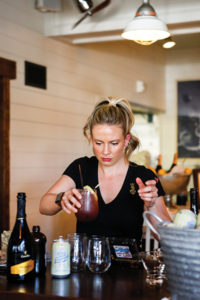 Jen Galyon placed third with her with cocktail, Smoked Blackberry Lemonade.