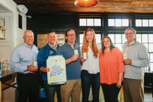 Joe Morenzi, General Manager, Rhode Island Distributing Co.; Mike Dusiewiez, Sales Manager, Fishers Island Lemonade; David Aiello, Sales, Rhode Island Distributing Co.; Event Judge Bronya Shillo, Founder, Fishers Island Lemonade; Event Judge Jody Vento, Rhode Island Distributing Co.; Jim Yeamen, Sales, Rhode Island Distributing Co.