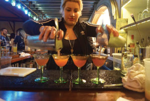 Audrey King, USBG RI and second place winner, creating a cocktail.