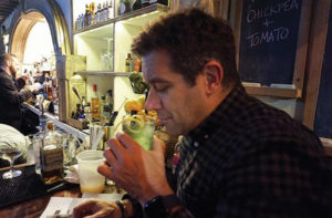 Tim Master, Director of Specialty Spirits, Frederick Wildman and Sons, judging the cocktails.