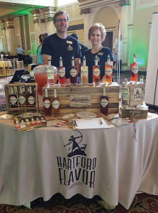 Tom and Lelaneia Dubay, Founders of Hartford Flavor Company. Hartford Flavor Company featured a signature cocktail “Jessica Rose,” that showcased its Wild Moon Rose Liqueur, vodka and lemonade. The Wild Moon line includes botanically-infused Cucumber, Cranberry, Rose, Lavender, Birch and Chai Spice flavors.