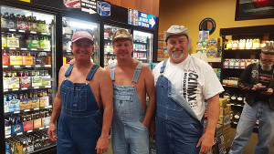 Gary Trombly, Owner, Big Gary’s in Montville; Tim Smith, Owner, Climax Moonshine; Doug Preston, Sales Representative, Hartley & Parker.