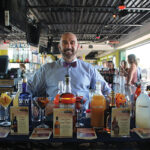 Dave Brogan, Key Account Manager, Hartley & Parker mixing a variety of cocktails. Featured spirits included Cruzan Tropical Fruit Punch Rum, Skyy Infusions California Apricot Vodka, Auchentoshan American Oak Scotch, Pusser’s British Navy Rum, Gunpowder Rum and Nautical Gin.