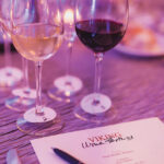 Wine and dinner menu. Photo by Meagan Emilia Photography.