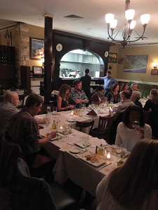 A view of the guest table.