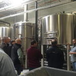 Dan Cole, Manager of Brewing Operations, educated the team about Thimble Island’s brewing process and its beers.