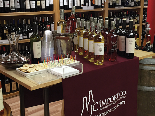 The display of wines at Wayland Square Fine Wine and Spirits.