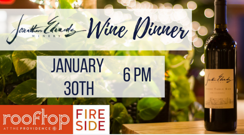 January 30, 2018: Jonathan Edwards Winery Winemaker Dinner