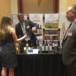 Peter Ioannou of Nestor Imports sampling the Greek wine portfolio with Erica Lass.