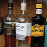 Angostura bottles on display. 