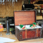 Meurice presented his cocktail creation in a treasure chest. 