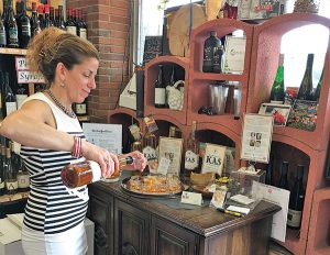 Sheila Cordelli, Brand Ambassador, Kas Spirits, highlighted Kas Krupnikas at Val’s Putnam Wine on June 10.