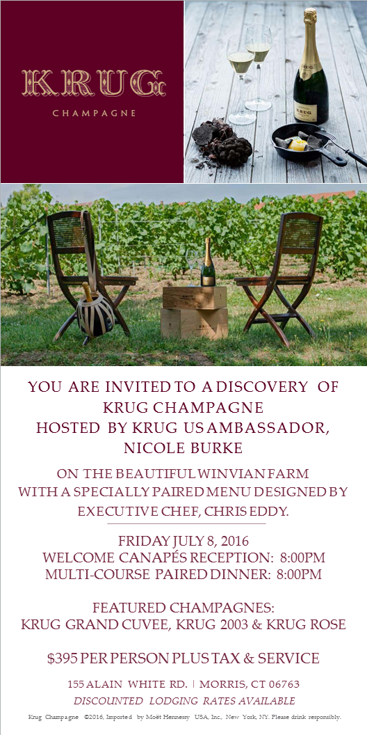 July 8, 2016: Krug Champagne Dinner