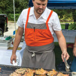 Chef Chris Kleya of Statesman Tavern during the farm dinner on July 24. 