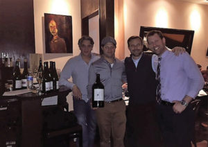 David Fernandez, Owner, Bistro Basque; Michael Munk, Regional Sales and Portfolio Manager CT/NY/NJ, Latitude Beverage; Brett Vankoski, Vice President Wine Director, Latitude Beverage; David McNulty, CT Sales Manager, Latitude Beverage.