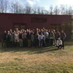 The Slocum & Sons sales team with Jack Baker, Owner of Litchfield Distillery (kneeling).