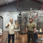 Litchfield Distillery Owner Jack Baker and Master Distiller James McCoy during the tour.