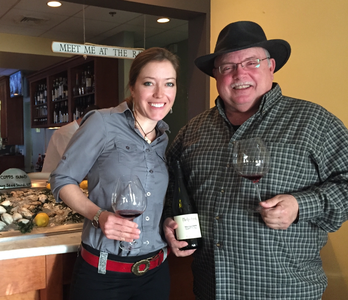 Phelps Creek Vineyards Owner Visits Liv’s Oyster Bar