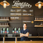 Armando DeDona, owner and brewer of Long Live Beer, inside the tasting room.