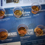 A tasting mat during the Heaven Hill educational session.