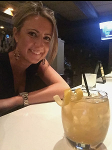 Lindsay Gardiner with "The Rye Cocktail."