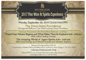 (Trade Only) MS Walker 2017 Fine Wine & Spirit Experience @ The Omni Hotel Providence | Providence | Rhode Island | United States