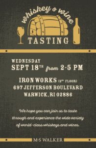 MS Walker Whiskey & Wine Tasting (Trade Only) @ Iron Works | Warwick | Rhode Island | United States