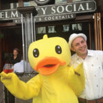 Ryan Howard, Managing Partner, Elm City Social with the Elm City Social Rubber Duck mascot.