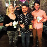 Rachel Markoja of Market Place Kitchen & Bar and second place winner; Jonathan Rodriguez of Mecha Noodle Bar and first place winner; Eric Karadimas of Max Restaurant Group and third place winner.