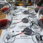 The wine tasting mat during the educational luncheon led by Charles Smith, Owner and Winemaker of Charles Smith Wines and K Vintners.