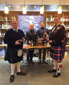 Scott Randall, Vice President of Sales, Opici Family Distributing; Karl Ronne, Owner, The Wine Thief; T.J. Gallagher, Manager, The Wine Thief; and Sean Oakley, Terlato Artisan Spirits. 