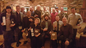 Guests at The Owl Shop shown with Master Scotch Ambassador, Simon Brooking of Beam Suntory (second from left) and Author Hans Offringa (fifth from left).