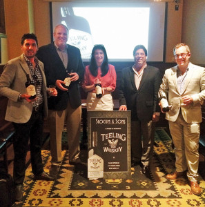 Noah King-Smith, Spirits Manager, Slocum & Sons; John Slocum, Executive VP & General Manager, Slocum & Sons; Wendy Eber, President, Slocum & Sons; Greg Crakow, Northeast Regional VP, Infinium Spirits; and Alex Meier-Tomkins, Spirits Manager, Slocum & Sons.