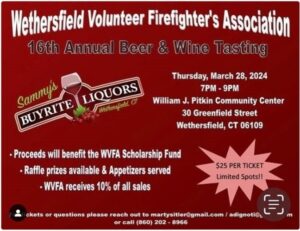 Wethersfield Volunteer Fire Department Beer and Wine Tasting @ William J. Pitkin Community Center | Wethersfield | Connecticut | United States