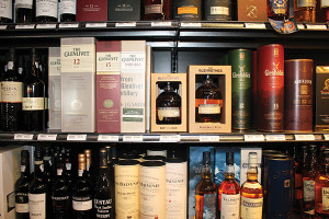 scotch whisky shelf