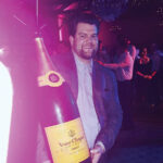 Phil Chabot, Owner and General Manager, Farmington Gardens, holding the 15-liter bottle of Veuve Clicquot, which was poured for the midnight toast on New Year’s Eve.