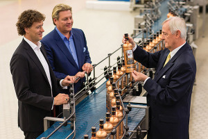 The Nolet Family with limited edition Ketel One bottles. 