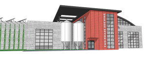 A projected drawing of the expansion of Two Roads Brewing Company in Stratford.