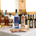 Pierre Ferrand Cognac, Citadelle Gin, Dry Curacao Orange and Mathilde Liqueur on display during the event.