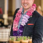 Sean Frederick of Maison Ferrand with Plantation Rum cocktails.