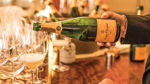 A pour of Veuve Clicquot Brut. Photo Courtesy Blaise Pope.