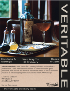 Veritable Distillery Tasting (Trade Only) @ Ordinary | New Haven | Connecticut | United States