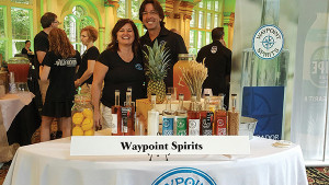 Waypoint’s Carolyn Taylor with David Rossi, Co-Owner, Waypoint Spirits, showcased the local, handcrafted, small batch spirits line, including Labrador Noon Vodka, Wintonbury Gin and Man Overboard Spiced Rum.