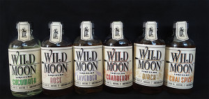 The new Wild Moon Liqueurs 100 ml bottles.